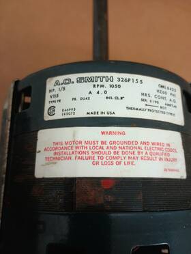 326p155 Ao Smith Oml6433 115v 1/5hp 1050 Rpm Motor 4h06 Model New Old Stock