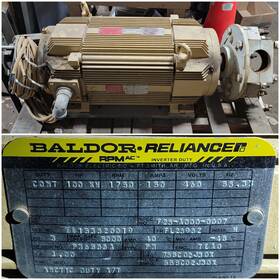 Baldor F28-a000-0007 100kw Inverter Duty Motor 1750rpm 460v Continuous