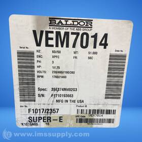 Vem7014 Baldor Hazardous Location Motor Fnob