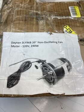 2ly96b Dayton 120v 240w Motor Assembly For Light-duty 20 Inch Non-oscillating Fan