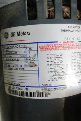 Zmm-02 Ge K1404 New Other Condenser Fan Motor 3/4 Hp. General Electric ...