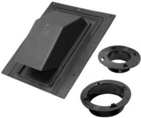 10133038 Lambro 354r Black Plastic Roof Cap 4 Inch
