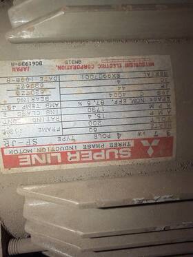Mitsubishi Electric Ex9907001 Sf-jr 7.5kw 400v 3-phase Induction Motor