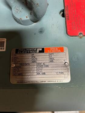 Mc3212atz Reliance Electric Dc Motor 15 Hp 850/1700 Rpm 500v