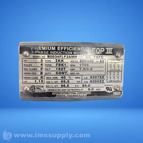 Toshiba B0034flf2amh 3 Phase Induction Motor Usip