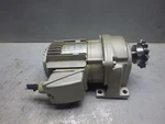 Fuji Electric Geared Motor MGX2MS01A200AS G. Ratio 1:200 Output 100W 3PH. Fixed Price $400.00.