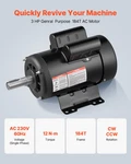Vevor Hp Air Compressor Motor 1750 Rpm 230V, Cw/ccw 1.125" Shaft. Fixed Price $243.99.