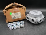 Appleton GRUJ3P 3/4" & 1" Explosion Proof Junction Box 11 Hubs 8 Plugs. Fixed Price $115.00.