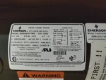 Emerson Motor 2202, 3/4HP, 208-230/460V, 1075RPM. Fixed Price $125.00.