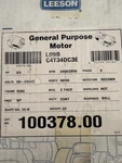 Leeson 100378.00 Electric Motor C4T34DC3E 3PH 3/4HP 208-230/460V 3450/2850RPM. Fixed Price $250.00.