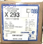 Marathon Electric Condenser Fan Psc Motor X293 48A11T2016 1/2HP 1075RPM. Fixed Price $150.00.
