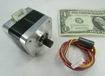 Minebea 2-PHASE Nema 17 Stepper Motor 10.2V 1.8 Degree 4-WIRE 6-PIN 34 Ohms 0.3A. Fixed Price $7.99.