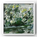 Cahaba Lily Abstract Original Oil Painting Framed, Southern Botanical Wall Art. Fixed Price $169.15.
