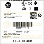 New MPL-B330P-MJ74AA Servo Motor Ab Brand In Box MPLB330PMJ74AA Zy. Fixed Price $3424.44.