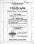 1960S Craftsman 113.12260 3450RPM Electric Motor Form 2925-1 Instructions. Fixed Price $20.24.