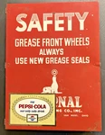 National Motor Bearing Co. Metal Parts Storage Cabinet Ohio / Vtg Pepsi Sticker. Fixed Price $75.00.
