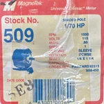 Magnetek Electric Motor 1/70 Hp 115V Single Phase Shaded Pole Model 509. Fixed Price $55.75.
