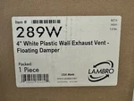 Lambro 289W 4" Dryer Vent Seal. Fixed Price $21.66.