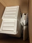 Lot Of 34-LAMBRO 1475W White Plastic Louvered Vent Inch. Fixed Price $115.15.