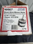 Mars 10587 1/2HP 115V Direct-drive Blower Motor 3SPEED 1075 Rpm (new). Fixed Price $104.95.
