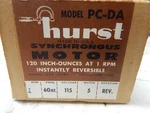 Hurst PC-DA-990497 Synchronous Motor Rpm 115V Ac. Fixed Price $69.00.