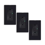 Kcmytoner 3-PACK Black Gfci Outlet 15A Weather Resistant Electrical Receptacle. Fixed Price $54.60.
