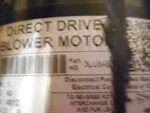 Direct Drive Blower Motor: Speed, 208-230V Model # 3LU84BG. Fixed Price $130.00.