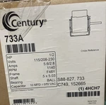 Century 733A 1/2HP Electric Motor Air Over For Heater System F48Y Frame New!. Fixed Price $240.00.